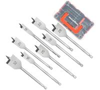 ValueMax Punte a spatola per legno di alta qualità nel set da 55 pz con codolo esagonale, adatte a forare legno, metallo e cemento, con robusta valigetta in plastica