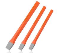 ValueMax Set di Scalpelli da 3 Pezzi, Scalpello Piatto in Acciaio Cr-V, Scalpello a Freddo (10 mm, 12 mm, 16 mm), per Roccia/Pietra/Muratura/Cemento/Malta/Edilizia