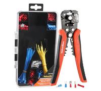 ValueMax Spellafili Automatico, Set di Pinze Spelafili da 268 Pezzi, AWG 24-10 (0,2-6,0 mm²), Spellatura, Crimpatura e Taglio 3 in 1, con 150 Terminali e Scatola di Immagazzinaggio