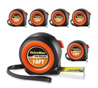ValueMax Tape Measure, 6 Pack 16FT Tape Measure Retractable, Easy Read Measuring Tape, Auto-Lock Measurement Tape for Construction, Contractor, Carpenter
