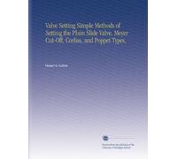 Valve Setting Simple Methods of Setting the Plain Slide Valve, Meyer Cut-Off, Corliss, and Poppet Types,