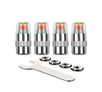 Valve Stem Caps - Color-Coded Visual Check, Pressure Monitor Covers with Anti-Rust Material, Auto Suv Truck Wheel Accessories, Covers, Stem Nozzle for Tire Maintenance Safety