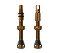Peaty's Holeshot Fast Flow Valvole Tubeless - Design ad Alto Flusso e Anti-Intasamento, Montaggio Rapido Pneumatici, Alluminio 7075, Valvole Bici Compatibili con Inserti Cerchio MTB, 60mm Bourbon