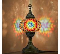 VALVELLO | Lampada A Mosaico | Acrobaleno | Turca Marocchina, Stile Tiffany, Decorativa In Vetro Per Camera Da Letto, Soggiorno, Regalo Per Occasioni Speciali/Persona Speciale