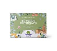 Valverbe Tè verde deteinato bio Infuso antiossidante e tonificante, 20 bustine