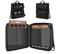 Valveric Borsa per pannello solare compatibile con Jackery SolarSaga 100 W/100 X/200 W, borsa imbottita per 2 pannelli della batteria, tasche per accessori, borsa per pannello solare per campeggio