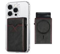 Valveric Magsafe Wallet - Portafoglio da uomo con protezione RFID, B-nero, Moderno