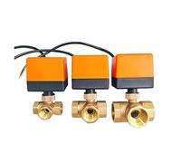 Valvola 1/2 "3/4" 1 "1-1/4" 1-1/2 "2" Valvola a sfera elettrica Ottone Aria condizionata Riscaldamento a pavimento Elettrovalvola a tre vie AC220V(220vac,1.5 Inch)