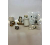 VALVOLA 1/2 ATTAC.RAME SQUADRA DETENTORE TESTA TERMOSTATICA E RACCORDI HONEYWELL