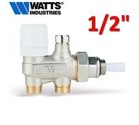 Valvola 1/2'' per caloriferi termostatizzabile a 4 vie per impianto monotubo WAT