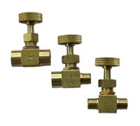 Valvola, 1 PZ 2000 PSI Ad Alta Pressione 1/4 "3/8" NPT Femmina Maschio Ottone Valvola A Spillo Regolatore di Flusso Acqua Gas Olio Combustibile Propano(Male to Female,3I8 Inch)