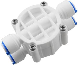 Valvola a 4 vie JACAR per impianti di osmosi inversa a 5 fasi Compatibile con tutti i sistemi di osmosi e tutte le connessioni da 1/4 di connettori e tubi da 6 mm.