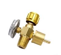 Valvola a cilindro di ossigeno in rame per torcia di saldatura portatile da 2 litri, interruttore in ottone con manopola in alluminio per strumenti di manutenzione della refrigerazione AC