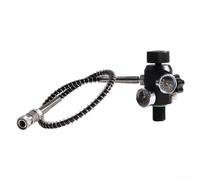 Valvola a cilindro subacqueo, filettatura 18 mm x 1,5 con tubo da 61 cm, doppio manometro 6000 PSI, stazione di riempimento ad alta pressione per decantazione e ricarica di serbatoi