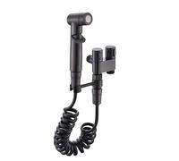 Valvola a doppio controllo, kit di rubinetto da toilette da 1 su 2, rubinetto per lavatrice portatile, valvola a doppia controllo per bagno bidet (nero)