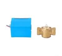 Valvola a due vie elettrica in ottone per il controllo del flusso in impianti di riscaldamento idronico e acqua refrigerata con collegamento filettato interno (6 punti)