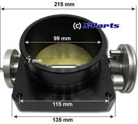 Valvola a Farfalla Ø 100mm Porsche Conversione Turbo Kit Tuning