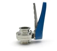 Valvola a farfalla 3/4 "1" 1-1/4 "1-1/2" 4 "OD morsetto 304 OD50,5 mm 64 mm119 mm Tre morsetti con impugnatura a scatto (ghiera 45 mm 64, SUS316L)