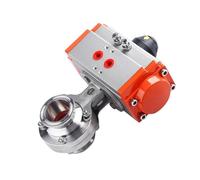 Valvola a farfalla a tre morsetti da 19-51 mm con attuatore pneumatico (ghiera OD38mm 50.5, SUS304)
