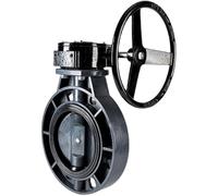 Valvola a Farfalla a Turbina in PVC-U DN50-DN400 - Tipo Flangia, Guarnizione EPDM, Resistente alla Corrosione & Chimica, 1,0 MPa (1 Pezzo)(DN65(75mm))