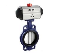 Valvola a farfalla con attuatore pneumatico a doppia azione in ghisa da 4 pollici, DN100 DN80, sede PN16(1in)