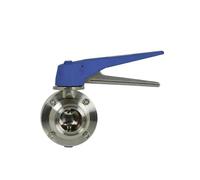 Valvola a farfalla con morsetto a becco d'anatra da 1-1/4" in acciaio inossidabile 304, valvola a installazione rapida manuale TC, valvola for condotte con morsetto rapido