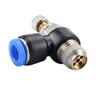 Valvola a farfalla con raccordo pneumatico for controllo velocità aria 1/8 1/4 3/8 1/2, regolatore tubo flessibile da 4 6 8 10 mm, attacco rapido regolabile, 1 pezzo