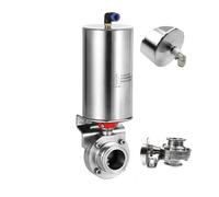 Valvola a farfalla con ritorno a molla in acciaio inossidabile e azionamento pneumatico con materiale della sede in silicone(37258,SS304-WELDING)
