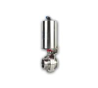 Valvola a farfalla da 1-1/4" in acciaio inossidabile 304 Tri Clamp OD 50,5 mm Attuatore a semplice effetto