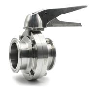 Valvola a farfalla da 3/4 "1" 1,5 "2" 3 "4" Valvola di controllo del flusso a grilletto in acciaio inossidabile 304(76mm Ferrule 91)