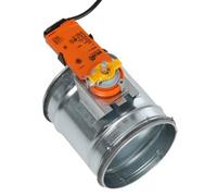 Valvola a farfalla DN80, in acciaio zincato, chiusura a tenuta con attuatore Belimo LM230A , Argento, AKDL160-CM230-1-L 1.5W