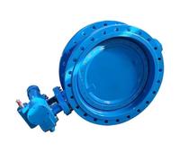 Valvola a farfalla eccentrica doppia flangiata DN200-DN2000 8 "-48" con guarnizione EPDM Standard EN593 e EN1092 Alimentazione manuale