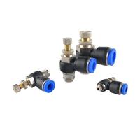 Valvola a farfalla for cilindro limitatore di flusso unidirezionale con regolazione della velocità pneumatica SL4-M5/6-01/8-02/10-03/12 Giunto for tubo del gas 1 pz(SL10-01)
