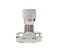 Valvola a farfalla idraulica a due vie 1PC STB G1/2 G1/4 G3/8 Valvola idraulica di controllo in acciaio al carbonio con limitatore flusso(G3-8)