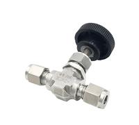 Valvola a farfalla idraulica a due vie 3/6/8/12mm 1/8" 1/4" 3/8" 1/2" 304 316 Controllo del flusso in acciaio inossidabile(304,6.35mm)