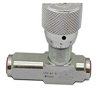 Valvola a farfalla idraulica a due vie Valvola a farfalla G1/4 G3/8 G1/2-L doppia regolazione della velocità del cilindro di ingresso e uscita(G1-2)