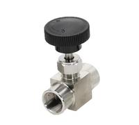 Valvola a farfalla idraulica a due vie Valvola a spillo di intercettazione del controllo flusso in acciaio inossidabile 304 con filettatura femmina uguale da 1/8" 1/4" 3/8" 1/2"(1/2")