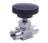 Valvola a farfalla idraulica a due vie Valvola a spillo regolabile in acciaio inox Regolazione del flusso 1/8" 1/4" 3/8" 1/2" Filettatura interna(3/4")