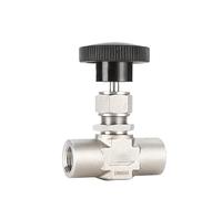 Valvola a farfalla idraulica a due vie Valvole a spillo con coperchio integrale in acciaio inossidabile 316, modello femmina dritto, regolazione