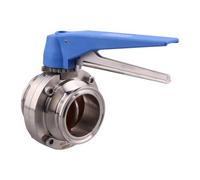 Valvola a farfalla in acciaio inossidabile 304 da 5,1 cm, maniglie comode antiscivolo per un uso più facile, valvola a farfalla a tre morsetti per la produzione di birra, trasformazione alimentare