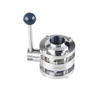 Valvola a farfalla in acciaio inossidabile 304 da 6-1/4" tipo tre pezzi saldatura 159 mm