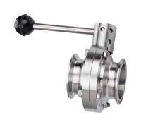 Valvola a farfalla in acciaio inox compatta e leggera con guarnizione in