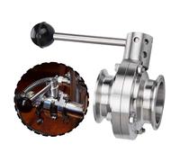 Valvola a farfalla in acciaio inox compatta e leggera con guarnizione in