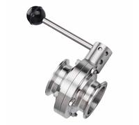 Valvola a farfalla in acciaio inox compatta e leggera con guarnizione in