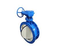 Valvola a farfalla in ghisa DN 100 PN 10/16, alimentazione manuale per applicazione dell'acqua, uso generale