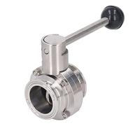Valvola a farfalla inox 304 - valvola farfalla, valvola corpo farfallato, acciaio inossidabile anticorrosione, collegamento rapido, pressione max PN1.6, temperatura max 150℃, farmaceutica, chimica