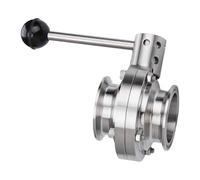 Valvola a Farfalla Manuale Acciaio Inox 304 con Chiusura Rapida E Guarnizione