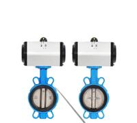 Valvola a farfalla pneumatica D671X-10/16 tipo wafer a sfera in acciaio inox 304, valvola di intercettazione rapida DN50/65/80/100-300(DN300)