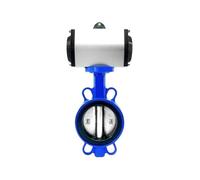 Valvola a farfalla pneumatica D671X-10/16 tipo wafer, attacco sferico, valvola di intercettazione rapida in acciaio inossidabile 304, DN40/50/65/80(DN65,Spherical Ink Board)