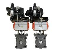Valvola a farfalla pneumatica in acciaio al carbonio con sede a doppio eccentrico Dn40 RTFE con ritorno a molla ANSI 150Lb ad alte prestazioni